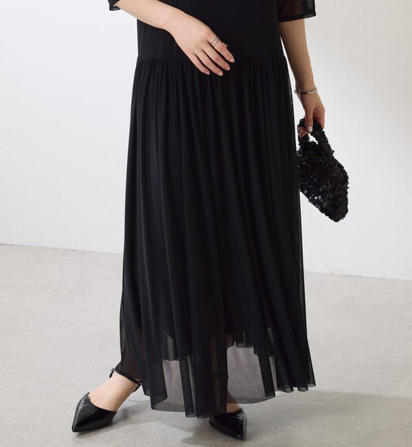  「チュールギャザーワンピース」|ワンピース|