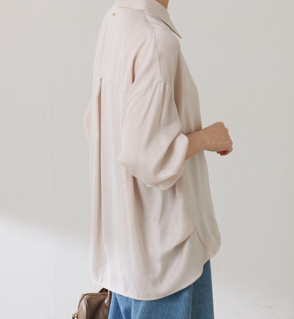  「スキッパー袖リブブラウス」|シャツ・ブラウス|