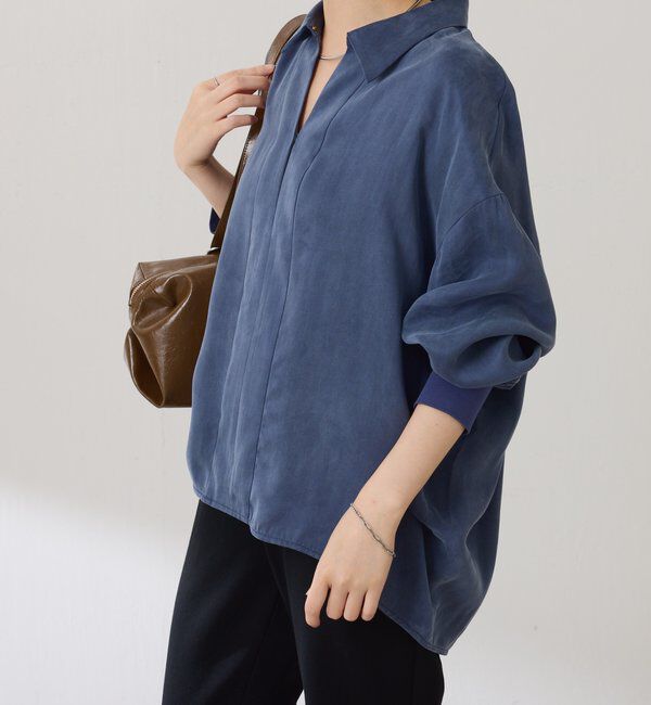  「スキッパー袖リブブラウス」|シャツ・ブラウス|