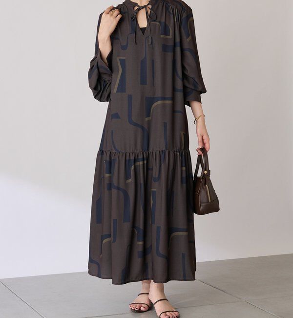  「幾何学柄ワンピース」|ワンピース|