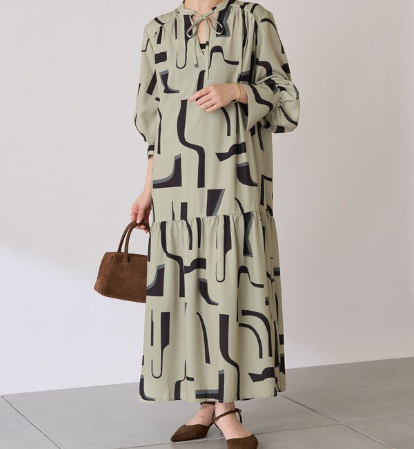  「幾何学柄ワンピース」|ワンピース|