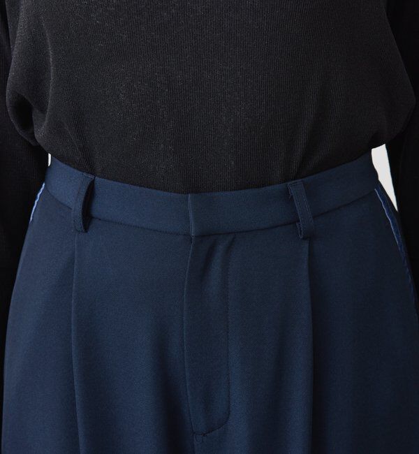  「サイドベロア裾ドロストパンツ」|チノ|