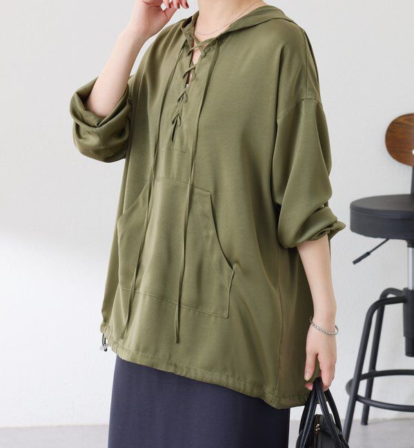  「レースアップアノラック」|シャツ・ブラウス|