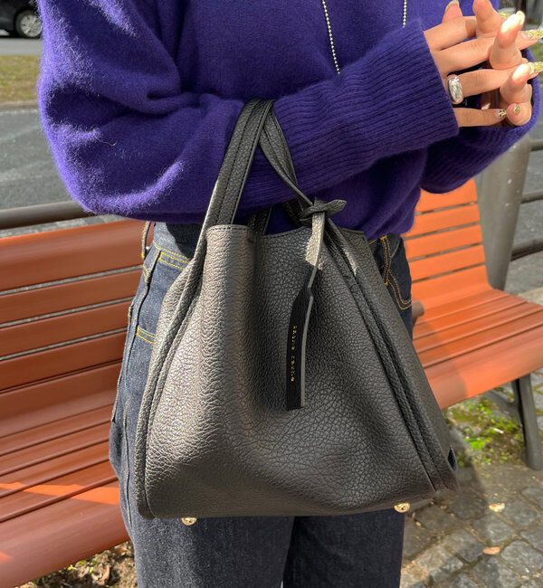  「【ベストセラーアイテム】ミニショルダー付ソフトレザー調ミニバッグ」|トートバッグ|