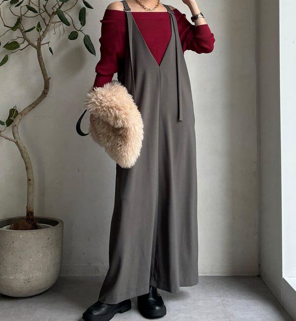  「【新色追加/前後2WAYで着られる】深Vワンピース」|ワンピース|