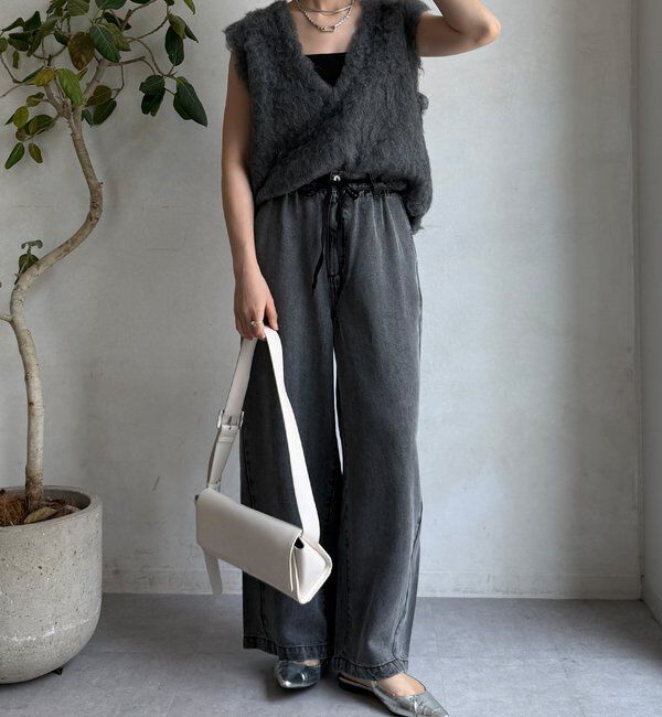  「リヨセルデニムワイドパンツ」|デニム|