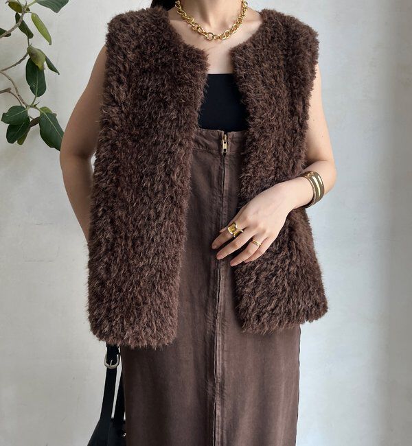  「フェイクカシミヤファーベスト」|ベスト・ジレ|