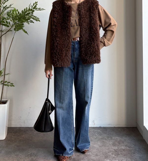  「フェイクカシミヤファーベスト」|ベスト・ジレ|