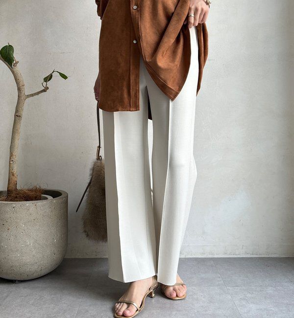  「【WEB限定】ダブルエアーストレートパンツ」|チノ|アイボリー