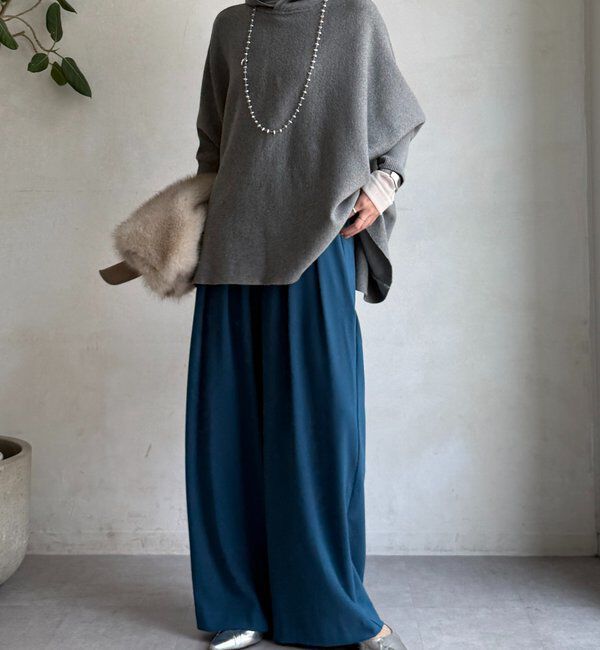  「フーディーポンチョニット」|ニット・セーター|