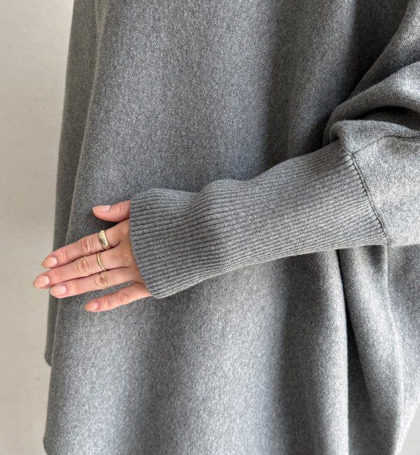  「フーディーポンチョニット」|ニット・セーター|