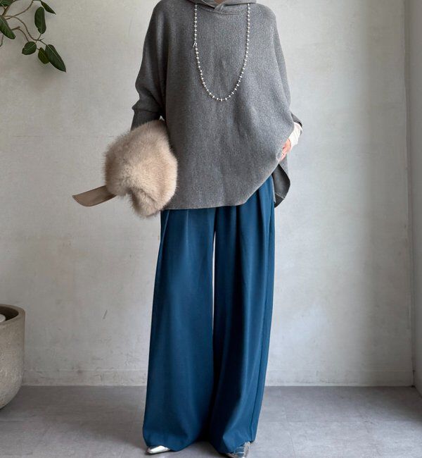  「フーディーポンチョニット」|ニット・セーター|