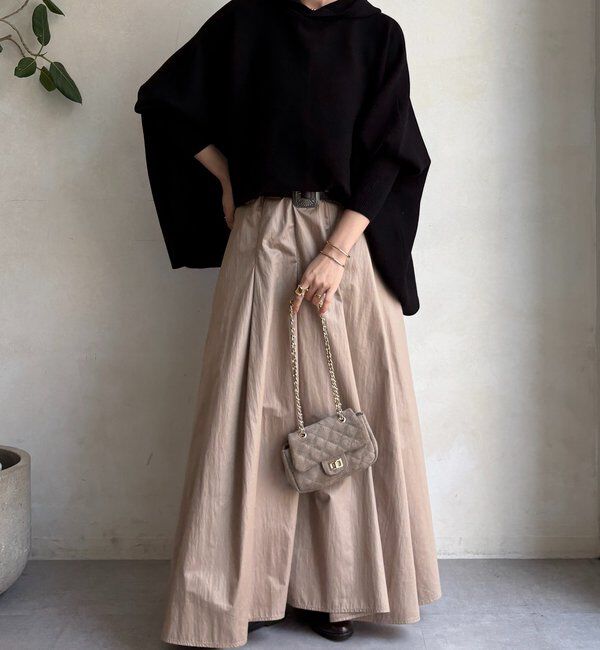  「フーディーポンチョニット」|ニット・セーター|