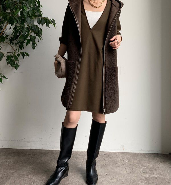  「深Vチュニックワンピース」|ワンピース|