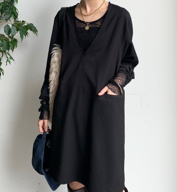  「深Vチュニックワンピース」|ワンピース|