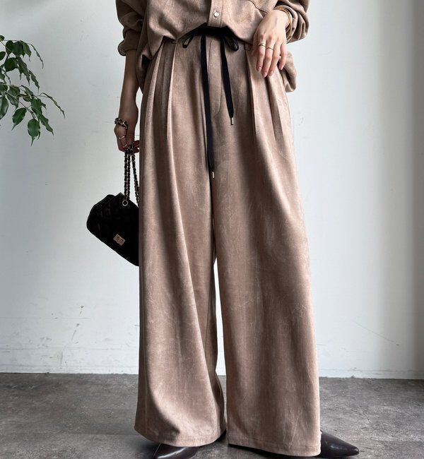  「スウェードタックパンツ」|チノ|