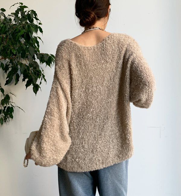  「リボンヤーンフェザープルオーバー」|ニット・セーター|