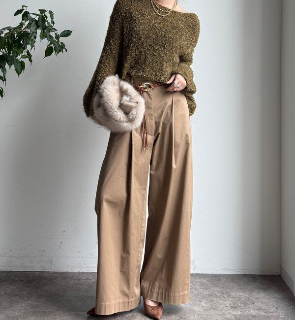  「リボンヤーンフェザープルオーバー」|ニット・セーター|