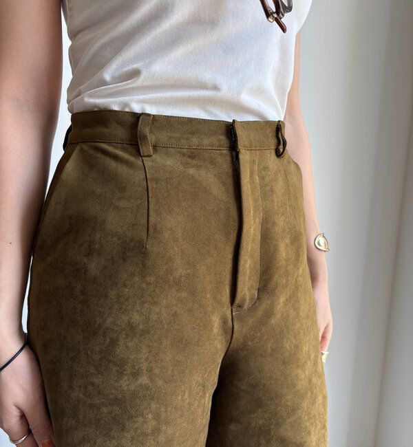  「【セットアップ対応】フェイクスエードショートパンツ」|チノ|