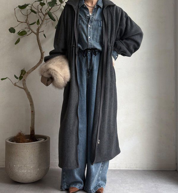  「【WEB限定】フリースロングコート」|その他|