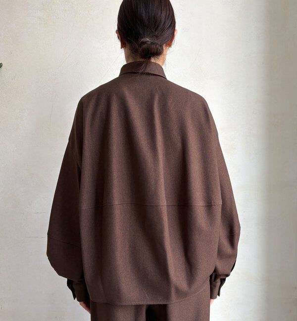  「【WEB限定】ウール調コクーンシャツ」|シャツ・ブラウス|