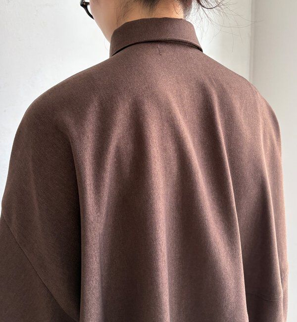  「【WEB限定】ウール調コクーンシャツ」|シャツ・ブラウス|