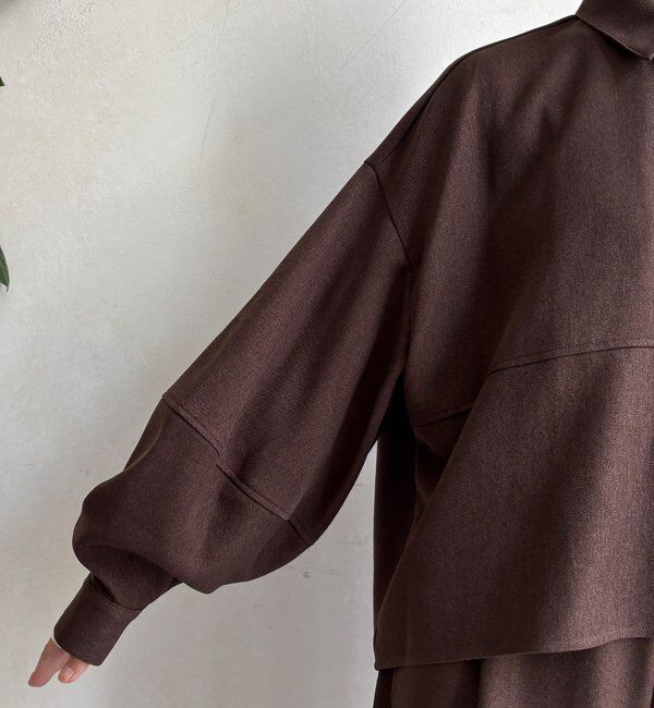  「【WEB限定】ウール調コクーンシャツ」|シャツ・ブラウス|