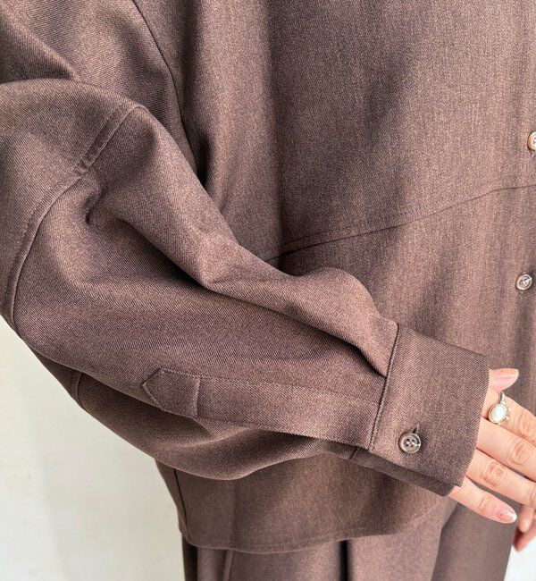  「【WEB限定】ウール調コクーンシャツ」|シャツ・ブラウス|