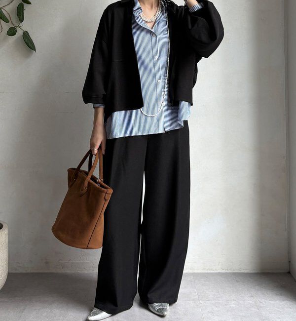  「【WEB限定】ウール調コクーンシャツ」|シャツ・ブラウス|