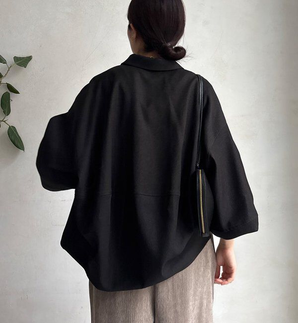  「【WEB限定】ウール調コクーンシャツ」|シャツ・ブラウス|