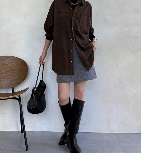  「ブークレーウールミニスカート」|スカート|