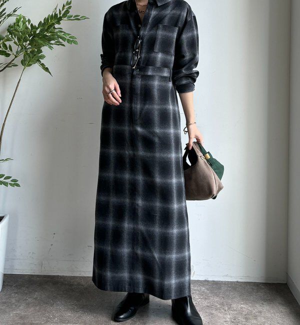  「オンブレチェックワンピース」|ワンピース|