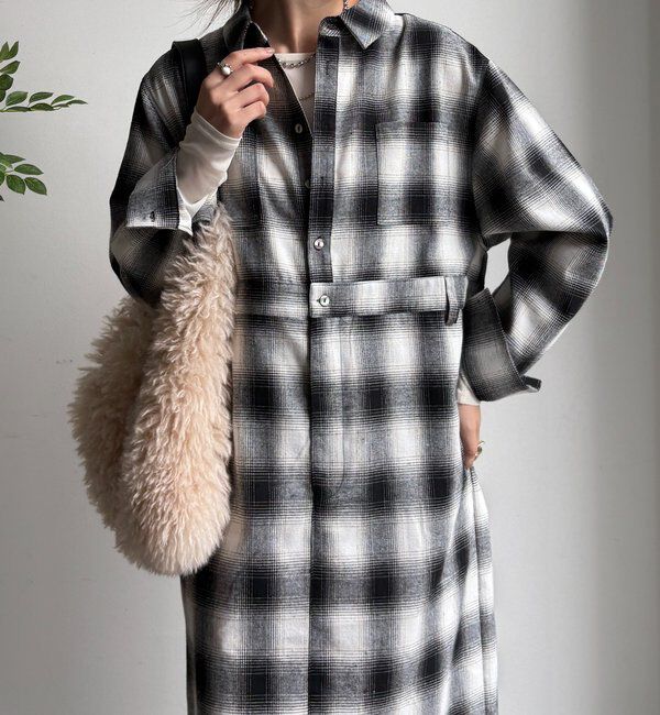  「オンブレチェックワンピース」|ワンピース|