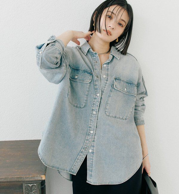  「【ベストセラー】【MONN.:.(モン)】ビッグデニムシャツ」|シャツ・ブラウス|