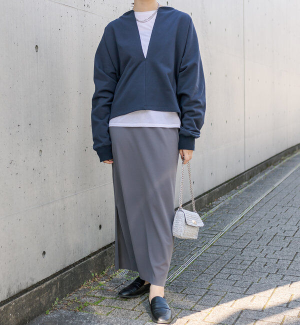  「【大人が着やすい】キーネックオーバースウェット」|Tシャツ・カットソー|