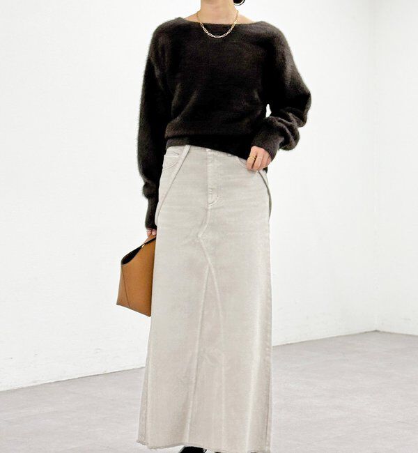  「【MONN.:.(モン)】LOOSE DENIM SKIRT」|スカート|