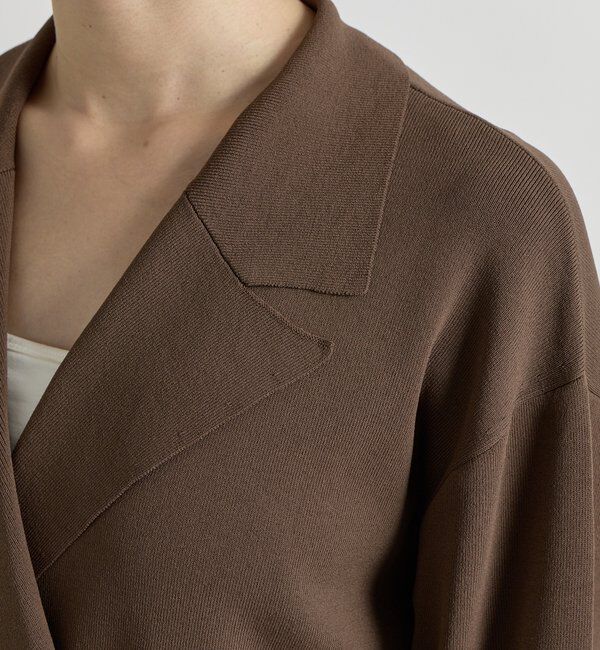  「【季節の変わり目に/接触冷感】ショートニットジャケット」|テーラードジャケット|