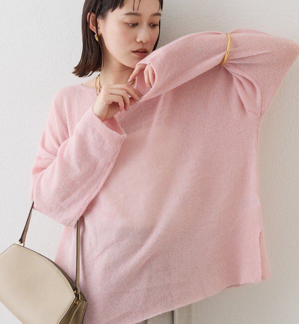  「【リニューアル】2wayスパングルシアーニット」|ニット・セーター|ピンク