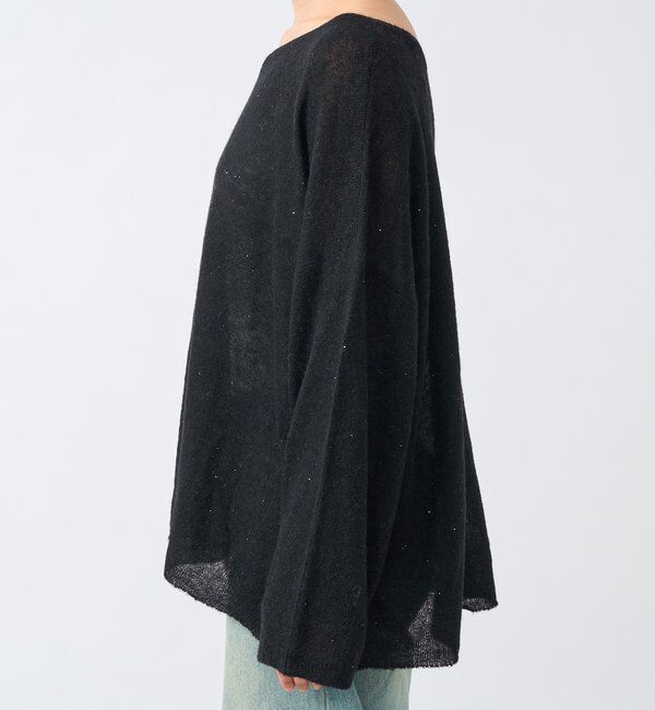  「【リニューアル】2wayスパングルシアーニット」|ニット・セーター|