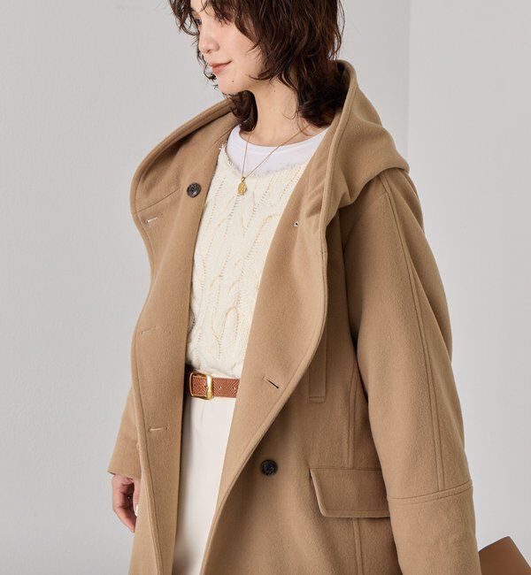  「【顔周り華やか】ビーバーフーディコート」|その他|