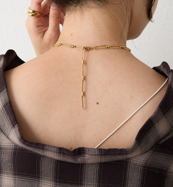  「【R.good（アールドットグッド）】オーバルチェーンネックレス」|ブローチ・コサージュ|