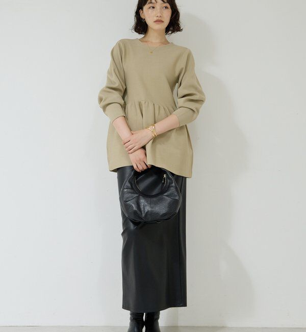 「ペプラムロングカーデ」|ニット・セーター|