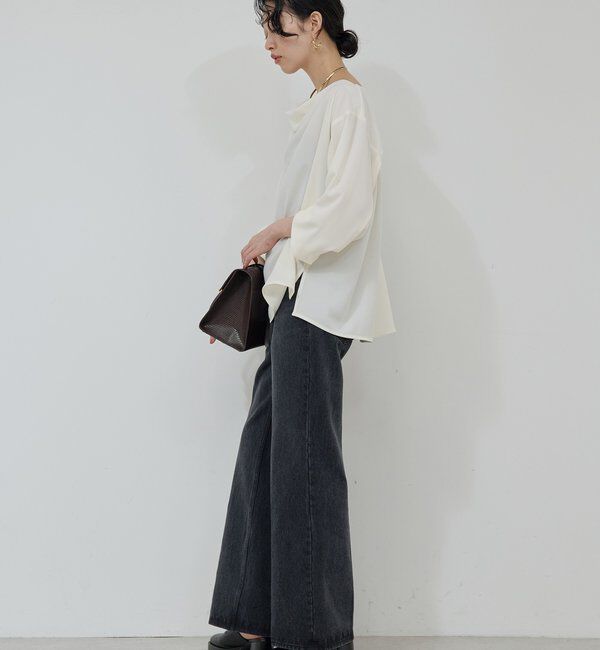  「フロントドレープブラウス」|シャツ・ブラウス|