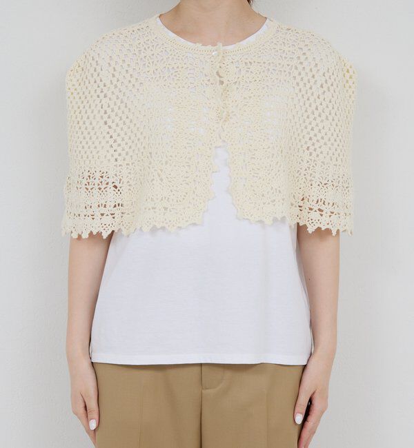  「【HERITANOVUM】クロシェットケープ」|ニット・セーター|