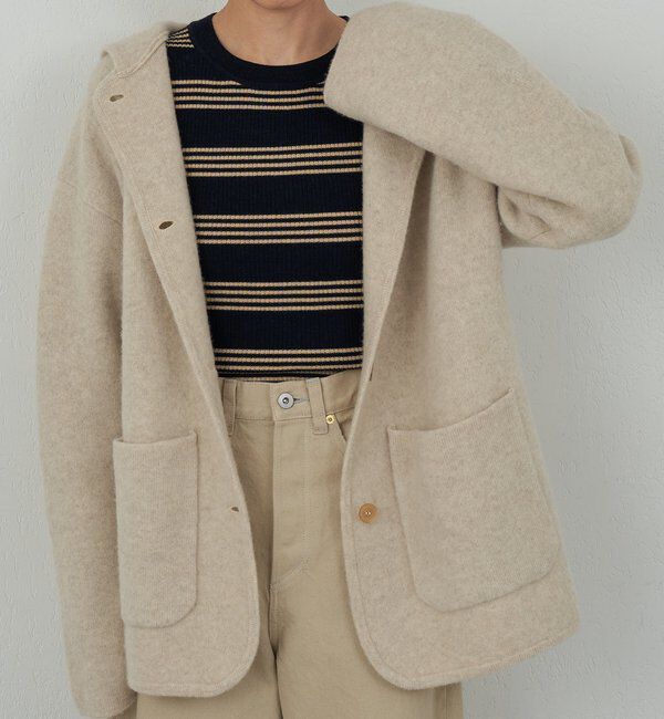  「【HERITANOVUM】ニットフーディコート」|その他|