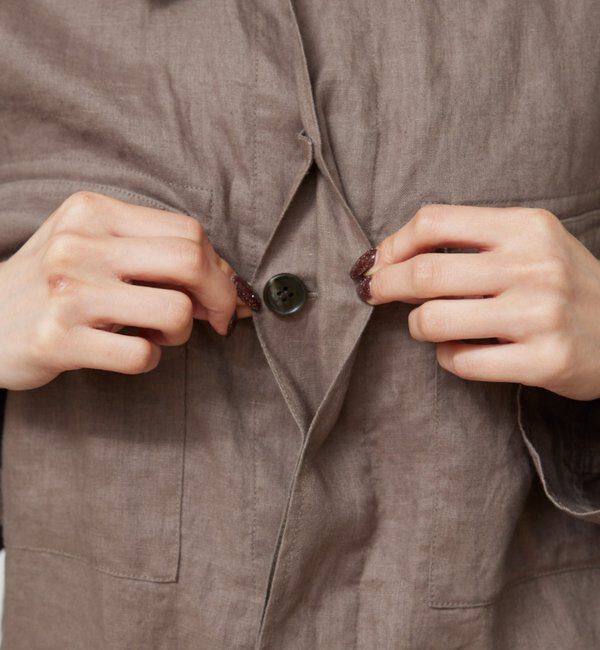  「リネンミリタリーシャツブルゾン」|ベスト・ジレ|