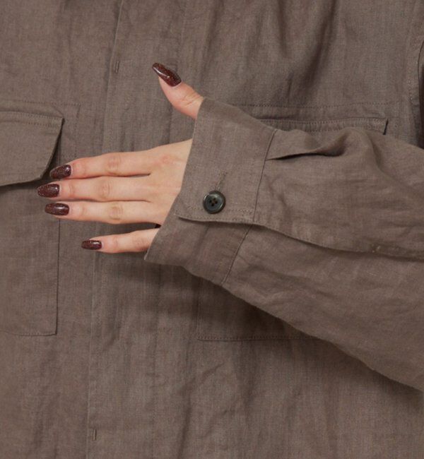  「リネンミリタリーシャツブルゾン」|ベスト・ジレ|