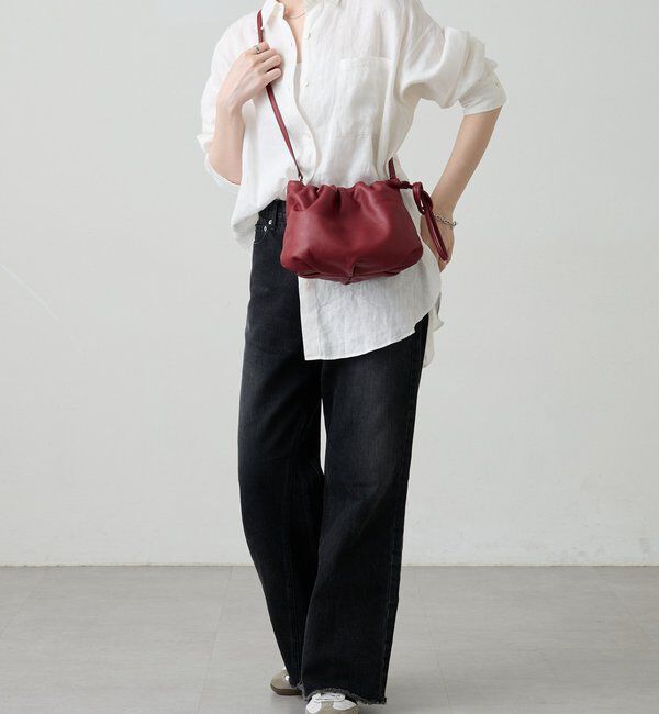  「レザー巾着4WAYショルダーバッグ」|ショルダー・メッセンジャー|