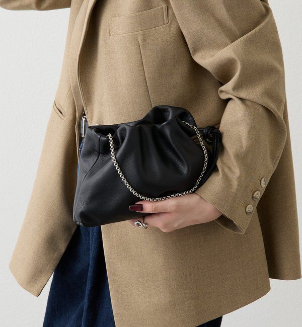  「レザー巾着4WAYミニショルダーバッグ」|ショルダー・メッセンジャー|