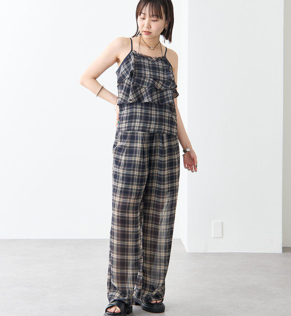  「チェックフリルキャミ」|シャツ・ブラウス|